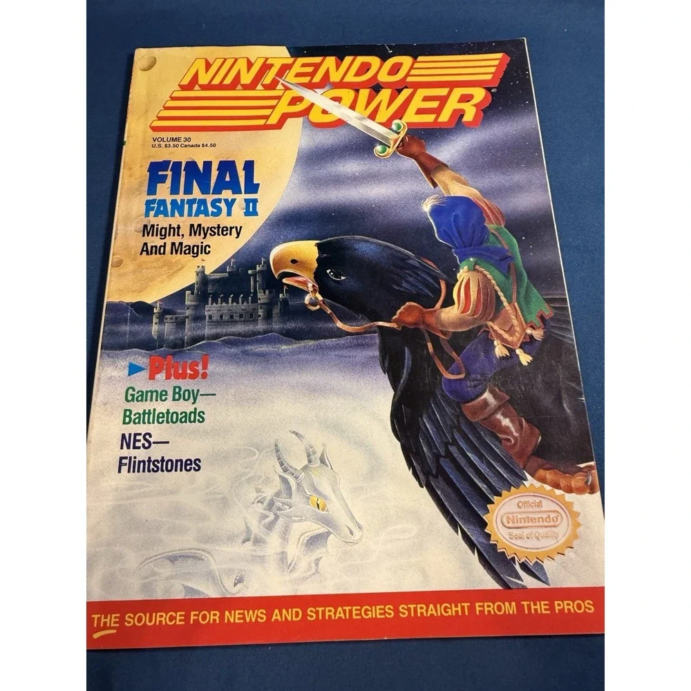 Nintendo Power Magazine Issue Volume #30 Final Fantasy II w/ Poster Nov 1991